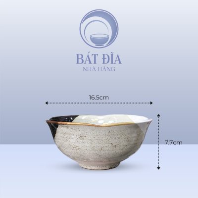 Tô Sâu Men Ba Màu - 16.5cmx7.7cm