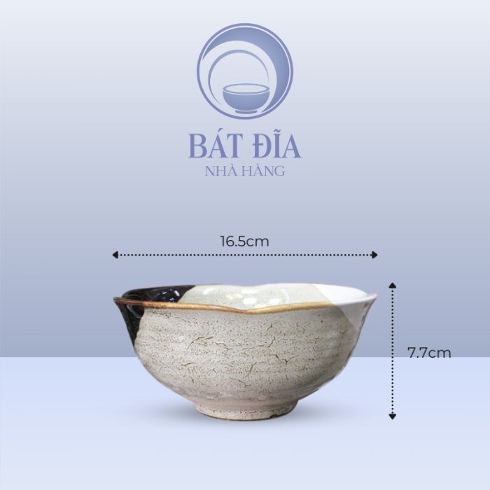 Kích thước Tô Sâu Men Ba Màu