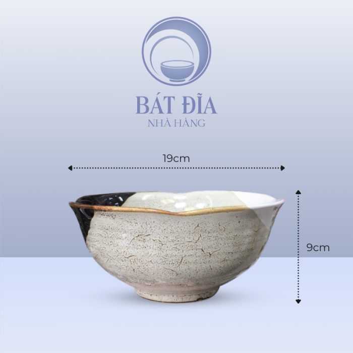 Kích thước Tô Sâu Men Ba Màu