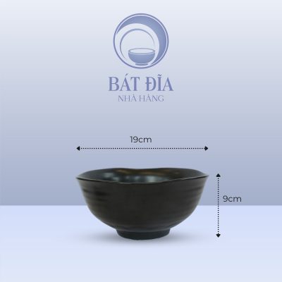 Tô Sâu Men Đen Matt - 19cmx9cm