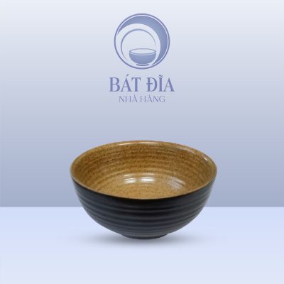 Tô Sâu Men Gốm Nâu Đen