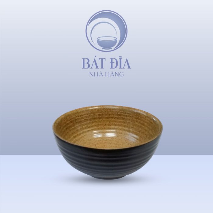 Tô Sâu Men Gốm Nâu Đen