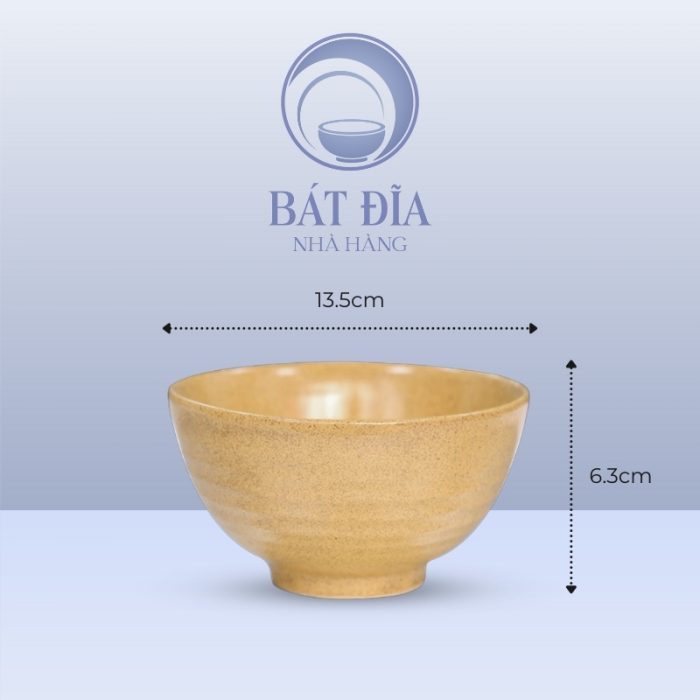 Kích Thước Tô Sâu Men Sứ Vàng
