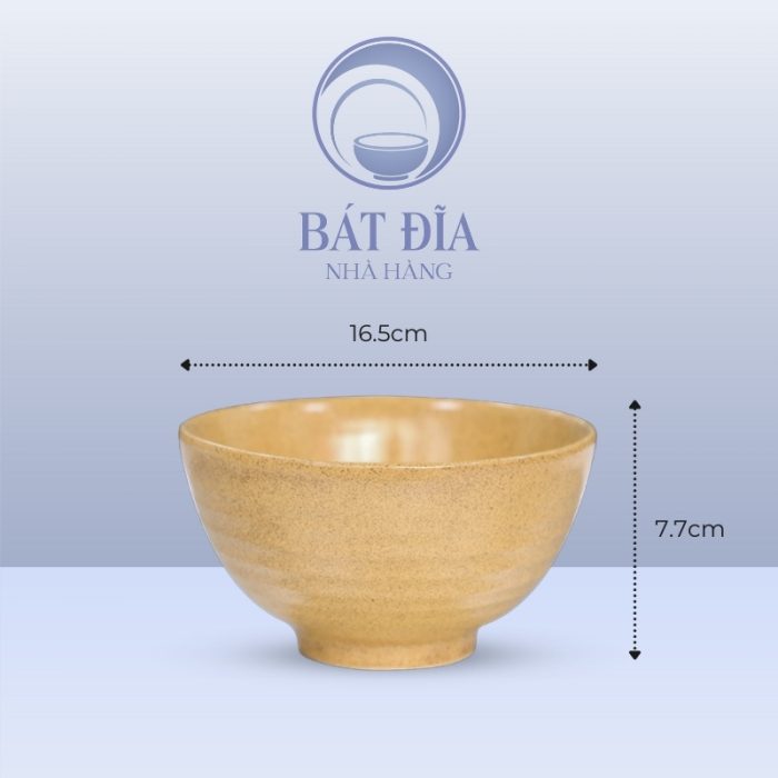Kích Thước Tô Sâu Men Sứ Vàng