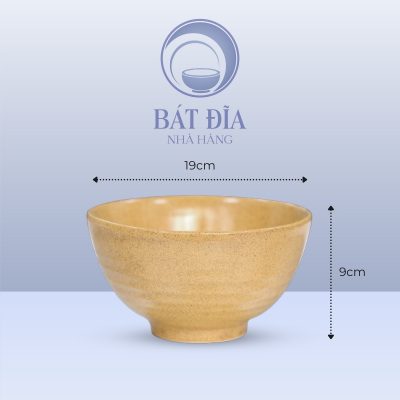 Kích Thước Tô Sâu Men Sứ Vàng