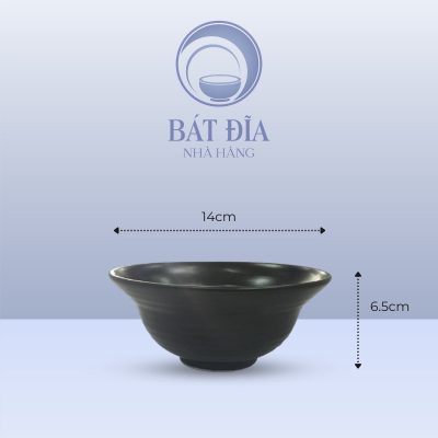 Tô Yêu Men Đen Matt - 14cmx6.5cm