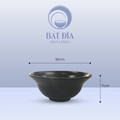 Tô Yêu Men Đen Matt - 16cmx7cm