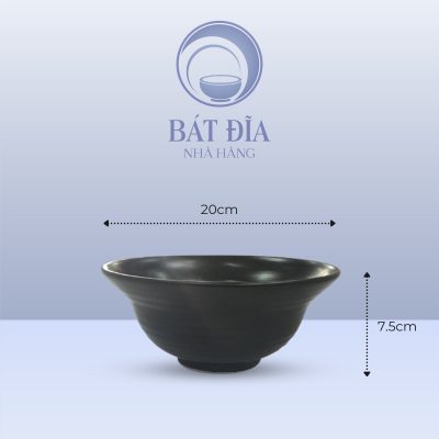 Tô Yêu Men Đen Matt - 20cmx7.5cm