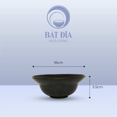 Kích thước Tô Yêu Men Đen Nhật Quét Sơn