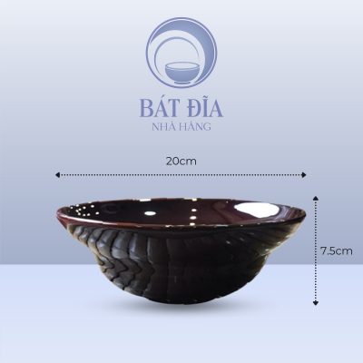 Tô Yêu Men Nâu Quét - 20cmx7.5cm