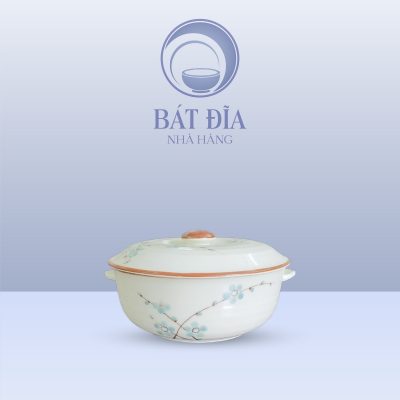 Âu Cơm Men Kem Hoa Đào Xanh