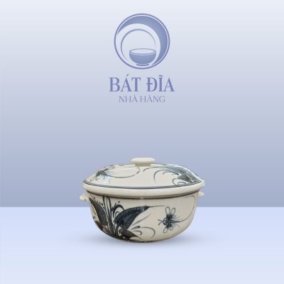 Âu Cơm Men Rạn Vẽ Chuồn Xanh
