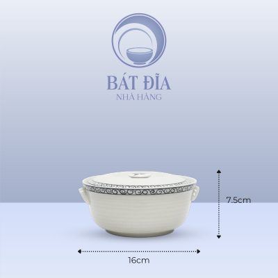 Kích Thước Âu Cơm Men Trắng Vẽ Hoa Dây