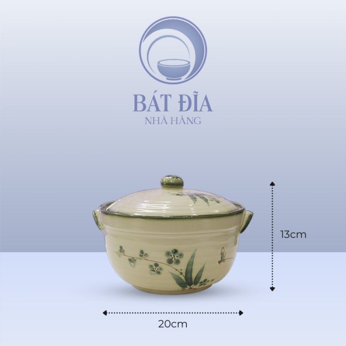 Kích Thước Âu Cơm Men Xanh Đào Chuồn