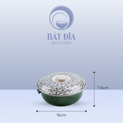 Kích Thước Âu Cơm Men Xanh Hoa Bèo