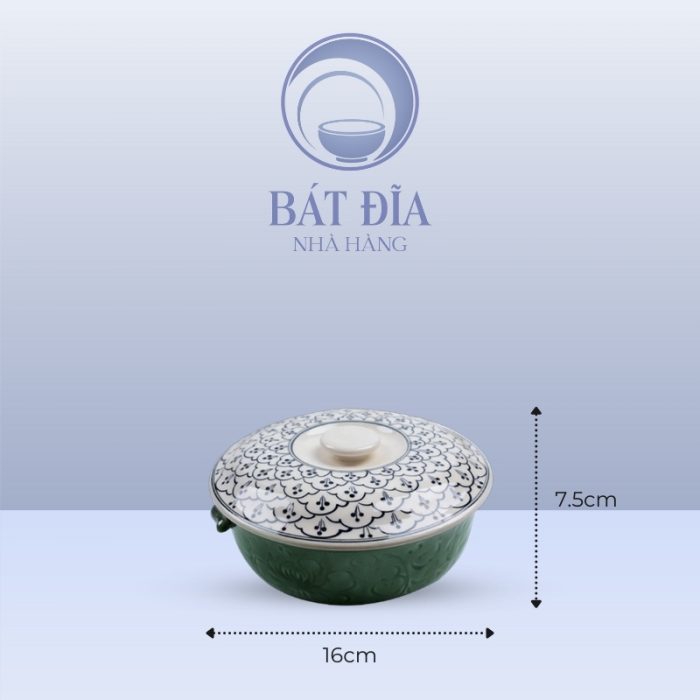 Kích Thước Âu Cơm Men Xanh Hoa Bèo