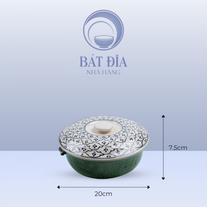 Kích Thước Âu Cơm Men Xanh Hoa Bèo