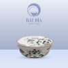 Âu Cơm Men Trắng Vẽ Hoa Sen Đen