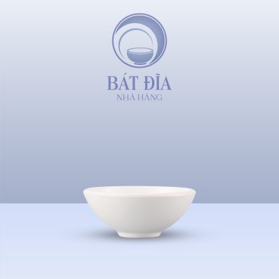 Bát Chấm Âu Melamine Trắng