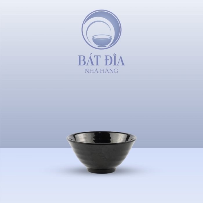 Bát Chấm Kiểu Nhật Melamine Đen