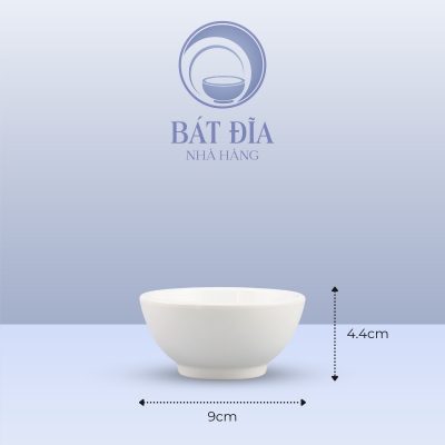 Kích Thước Bát Chấm Tròn Dày Melamine Trắng