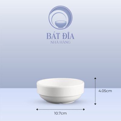 Kích Thước Bát Có Khất Kiểu Hàn Melamine Trắng