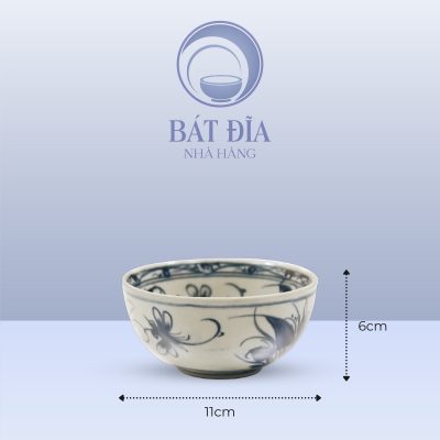 Kích Thước Bát Cơm Bầu Men Rạn Vẽ Chuồn Xanh