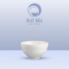 Bát Cơm Gân Nổi Melamine Trắng