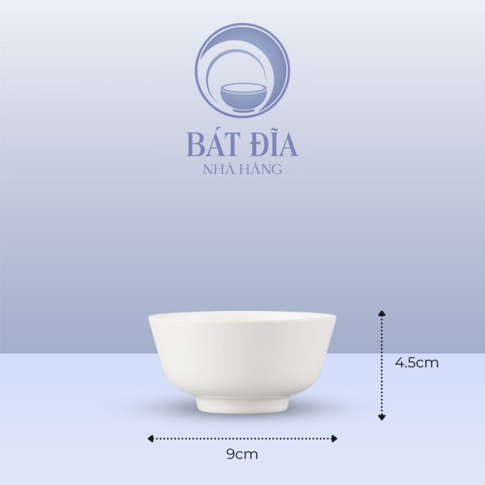 Kích Thước Bát Cơm Loe Melamine Trắng