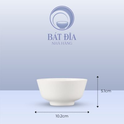 Kích Thước Bát Cơm Loe Melamine Trắng