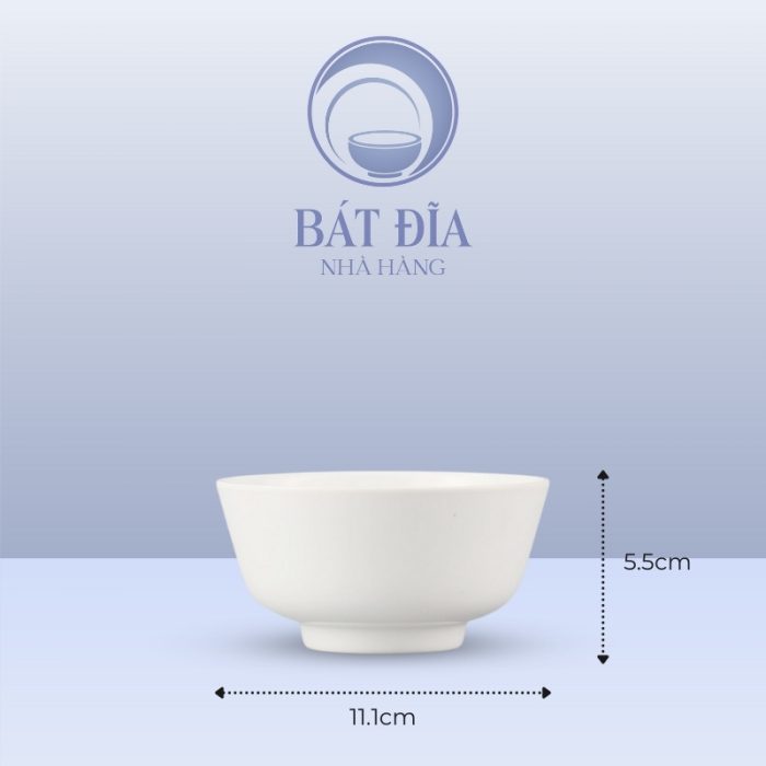 Kích Thước Bát Cơm Loe Melamine Trắng