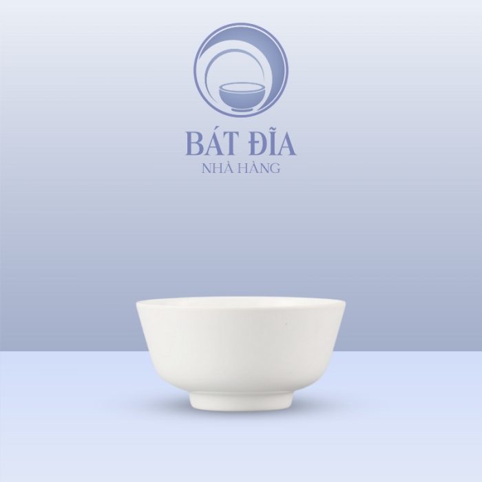 Bát Cơm Loe Melamine Trắng