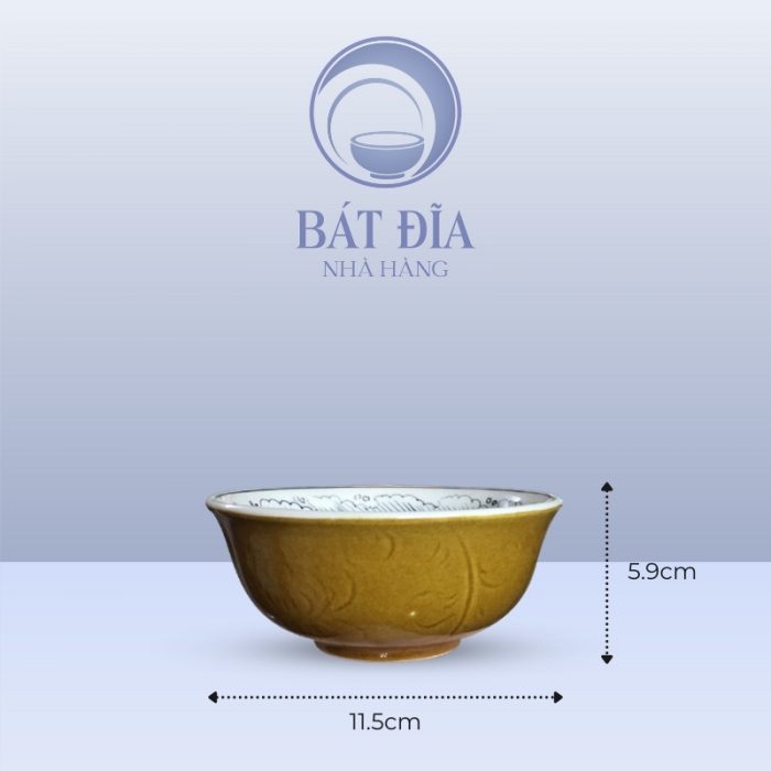 Kích Thước Bát Cơm Loe Men Nâu Cá Chép