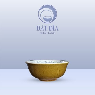 Bát Cơm Loe Men Nâu Cá Chép