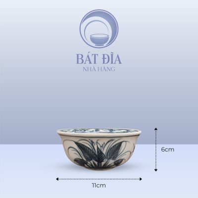 Kích Thước Bát Cơm Loe Men Rạn Vẽ Chuồn Xanh