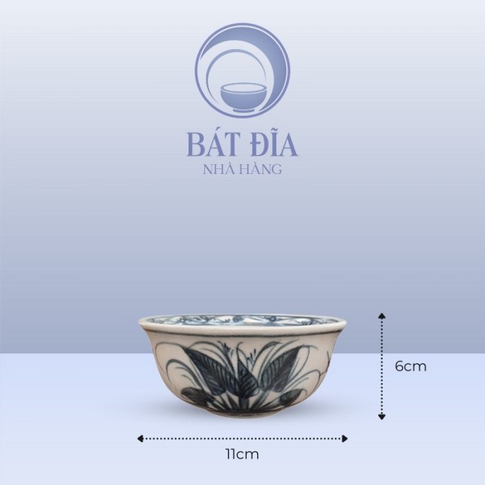Kích Thước Bát Cơm Loe Men Rạn Vẽ Chuồn Xanh