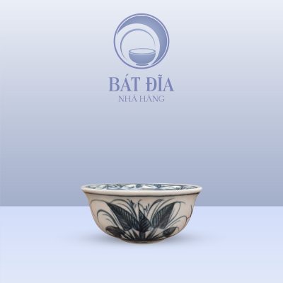 Bát Cơm Loe Men Rạn Vẽ Chuồn Xanh