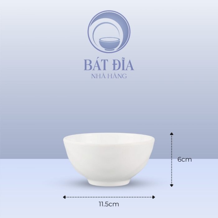 Kích Thước Bát Cơm Lượn Sóng Melamine Trắng