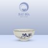 Bát Cơm Men Trắng Vẽ Sen Lam