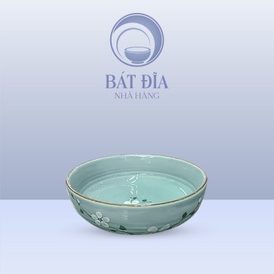 Bát Cơm Nhật Men Lam Hoa Đào Trắng
