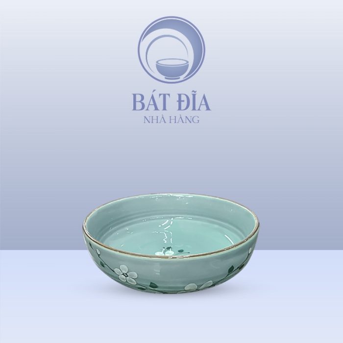 Bát Cơm Nhật Men Lam Hoa Đào Trắng