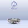 Bát Cơm Nhật Men Trắng Vẽ Sen Đen