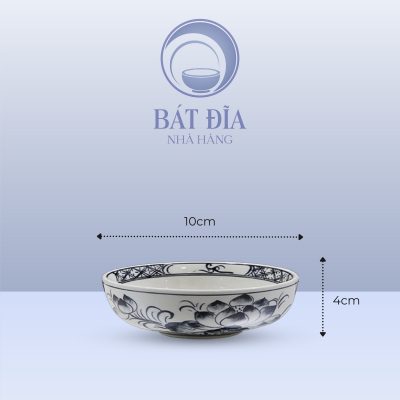 Kích Thước Bát Cơm Nhật Men Trắng Vẽ Sen Đen