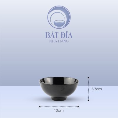 Kích Thước Bát Cơm Tròn Melamine Đen
