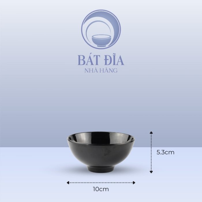 Kích Thước Bát Cơm Tròn Melamine Đen