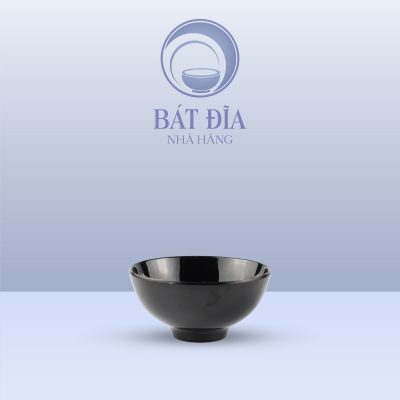 Bát Cơm Tròn Melamine Đen