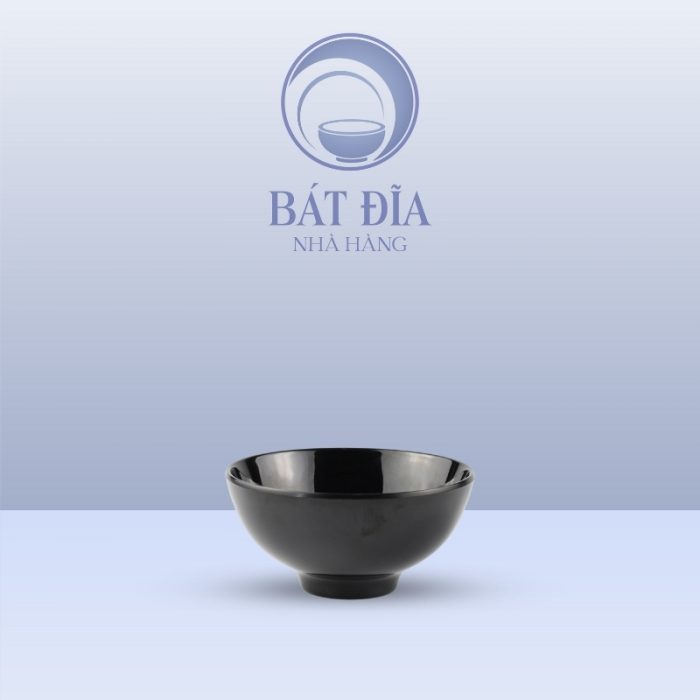 Bát Cơm Tròn Melamine Đen