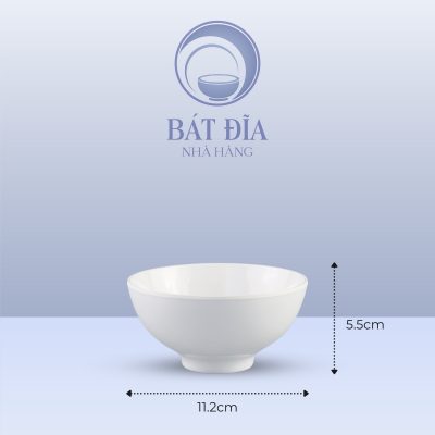 Kích Thước Bát Cơm Tròn Melamine Trắng