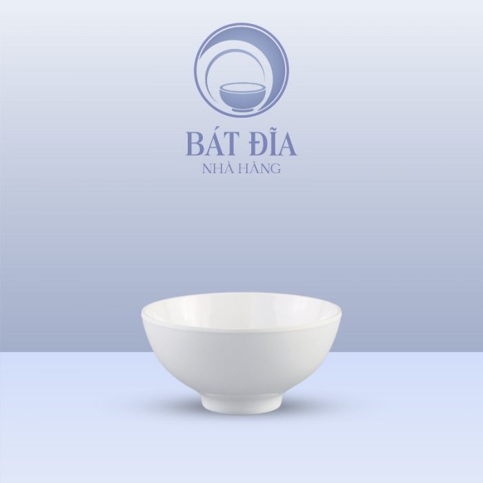 Bát Cơm Tròn Melamine Trắng