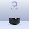 Bát Cơm Tròn Vân Sọc Melamine Đen